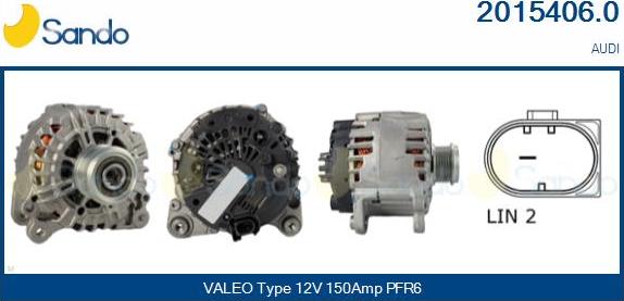 Sando 2015406.0 - Alternatore www.autoricambi360.it