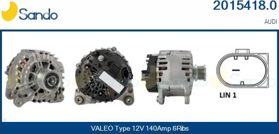 Sando 2015418.0 - Alternatore www.autoricambi360.it