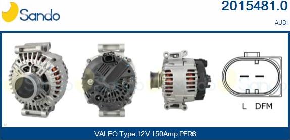 Sando 2015481.0 - Alternatore www.autoricambi360.it