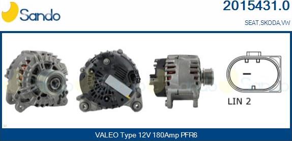 Sando 2015431.0 - Alternatore www.autoricambi360.it