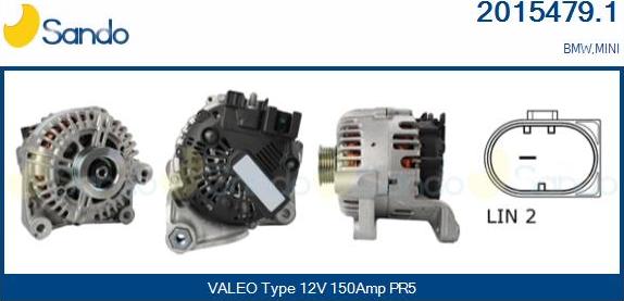 Sando 2015479.1 - Alternatore www.autoricambi360.it