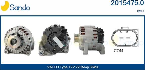 Sando 2015475.0 - Alternatore www.autoricambi360.it