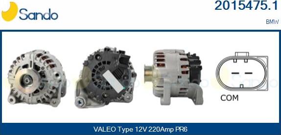 Sando 2015475.1 - Alternatore www.autoricambi360.it
