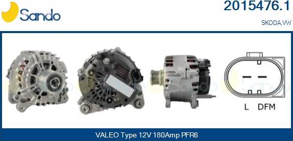Sando 2015476.1 - Alternatore www.autoricambi360.it