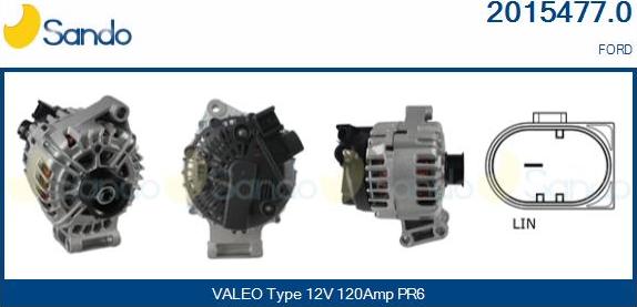 Sando 2015477.0 - Alternatore www.autoricambi360.it