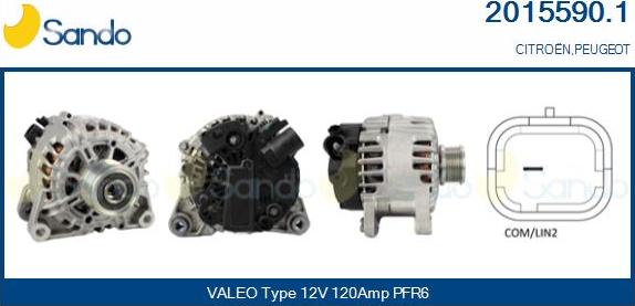 Sando 2015590.1 - Alternatore www.autoricambi360.it