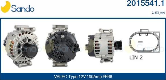 Sando 2015541.1 - Alternatore www.autoricambi360.it