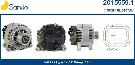 Sando 2015559.1 - Alternatore www.autoricambi360.it