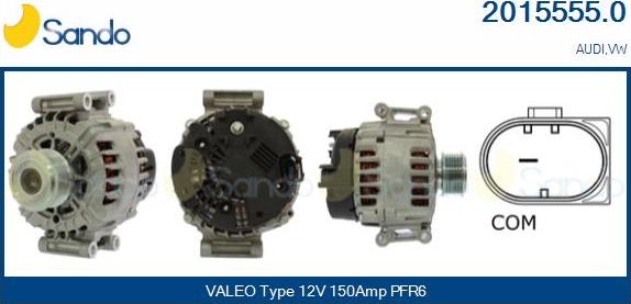 Sando 2015555.0 - Alternatore www.autoricambi360.it