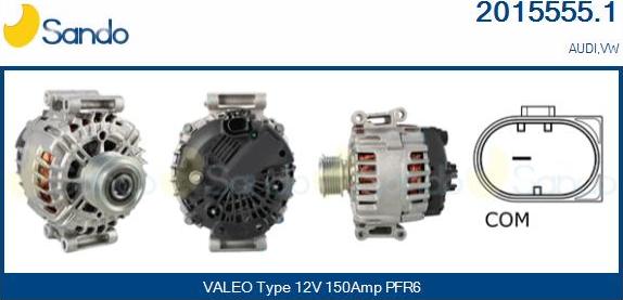 Sando 2015555.1 - Alternatore www.autoricambi360.it