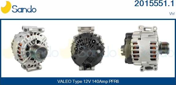 Sando 2015551.1 - Alternatore www.autoricambi360.it