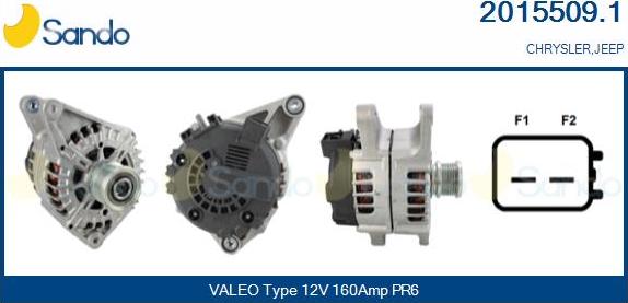 Sando 2015509.1 - Alternatore www.autoricambi360.it