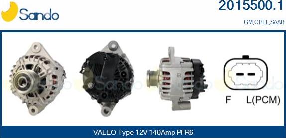 Sando 2015500.1 - Alternatore www.autoricambi360.it