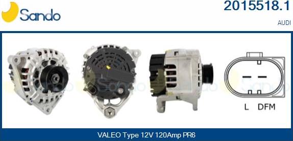 Sando 2015518.1 - Alternatore www.autoricambi360.it
