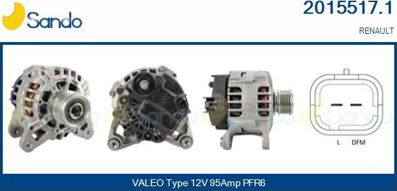 Sando 2015517.1 - Alternatore www.autoricambi360.it