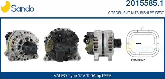 Sando 2015585.1 - Alternatore www.autoricambi360.it