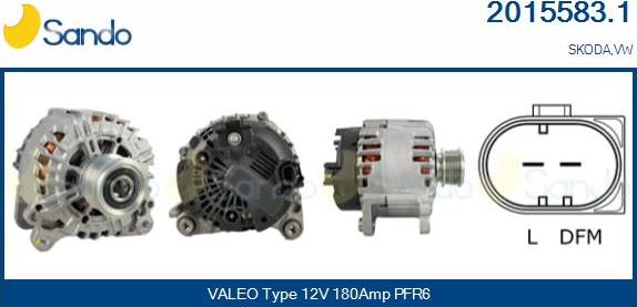 Sando 2015583.1 - Alternatore www.autoricambi360.it