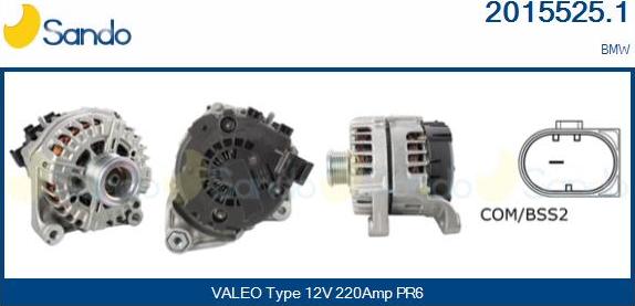 Sando 2015525.1 - Alternatore www.autoricambi360.it
