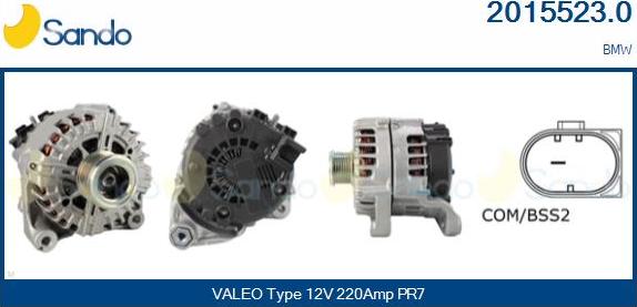Sando 2015523.0 - Alternatore www.autoricambi360.it