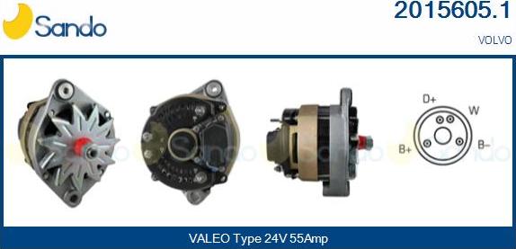 Sando 2015605.1 - Alternatore www.autoricambi360.it