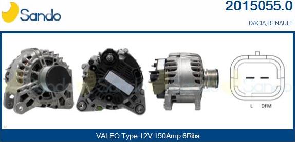 Sando 2015055.0 - Alternatore www.autoricambi360.it
