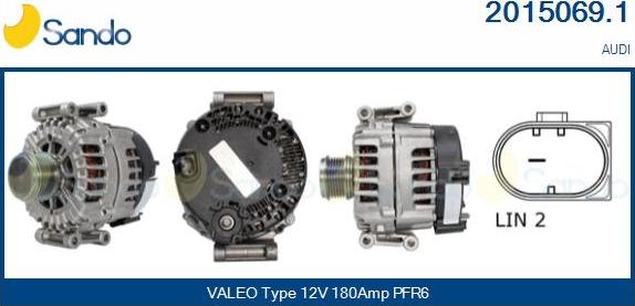 Sando 2015069.1 - Alternatore www.autoricambi360.it
