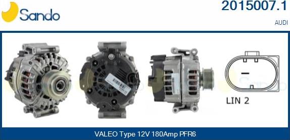 Sando 2015007.1 - Alternatore www.autoricambi360.it