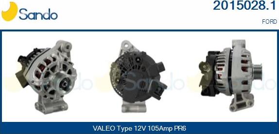Sando 2015028.1 - Alternatore www.autoricambi360.it