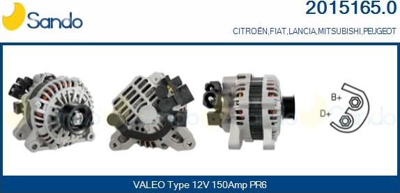 Sando 2015165.0 - Alternatore www.autoricambi360.it