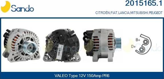 Sando 2015165.1 - Alternatore www.autoricambi360.it
