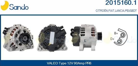 Sando 2015160.1 - Alternatore www.autoricambi360.it