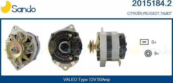 Sando 2015184.2 - Alternatore www.autoricambi360.it