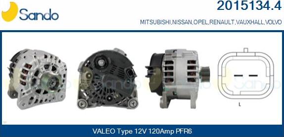 Sando 2015134.4 - Alternatore www.autoricambi360.it