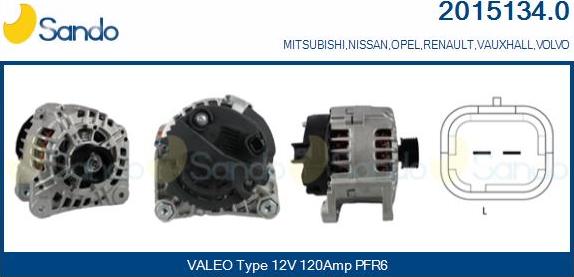 Sando 2015134.0 - Alternatore www.autoricambi360.it