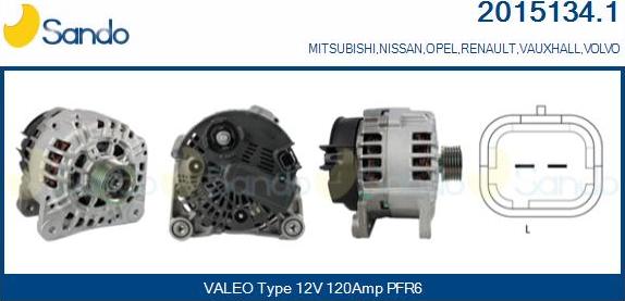 Sando 2015134.1 - Alternatore www.autoricambi360.it