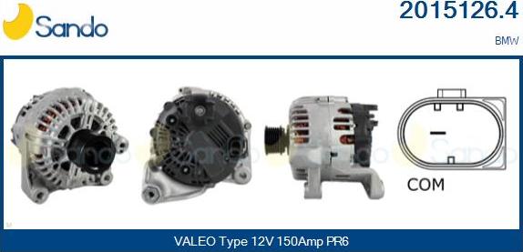 Sando 2015126.4 - Alternatore www.autoricambi360.it