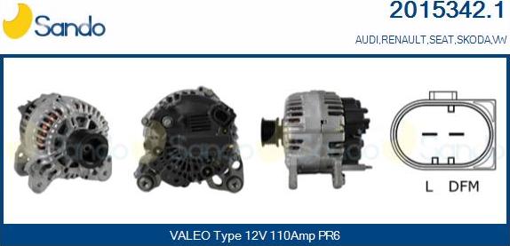 Sando 2015342.1 - Alternatore www.autoricambi360.it