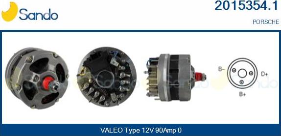 Sando 2015354.1 - Alternatore www.autoricambi360.it