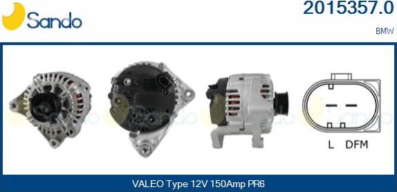 Sando 2015357.0 - Alternatore www.autoricambi360.it