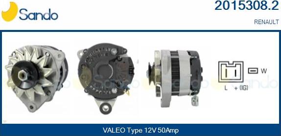 Sando 2015308.2 - Alternatore www.autoricambi360.it