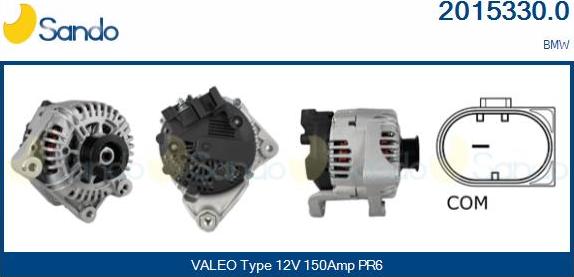 Sando 2015330.0 - Alternatore www.autoricambi360.it