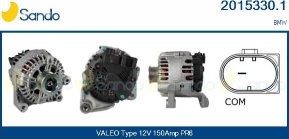 Sando 2015330.1 - Alternatore www.autoricambi360.it