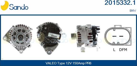 Sando 2015332.1 - Alternatore www.autoricambi360.it