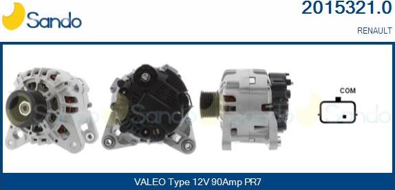Sando 2015321.0 - Alternatore www.autoricambi360.it