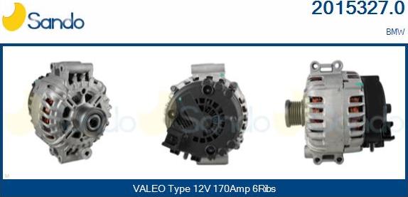 Sando 2015327.0 - Alternatore www.autoricambi360.it