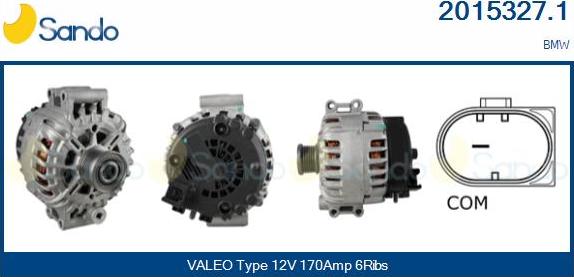Sando 2015327.1 - Alternatore www.autoricambi360.it