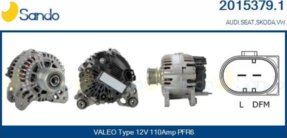 Sando 2015379.1 - Alternatore www.autoricambi360.it