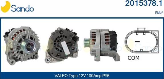 Sando 2015378.1 - Alternatore www.autoricambi360.it