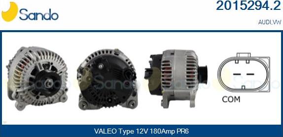 Sando 2015294.2 - Alternatore www.autoricambi360.it