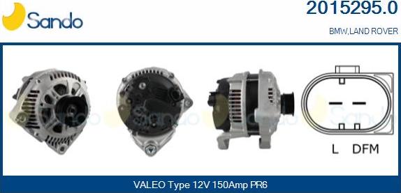 Sando 2015295.0 - Alternatore www.autoricambi360.it